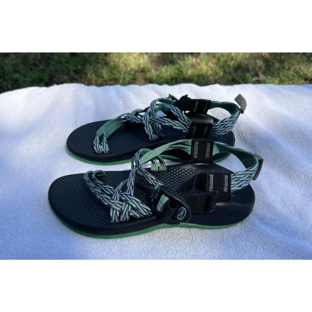 Chaco Sandals Youth Girls Size 2 Green Slip on Strap‎ Shoes Sport Hiking Casual